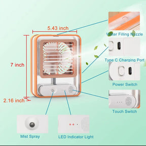 Smart Rechargeable Mist Fan/ Air Cooler